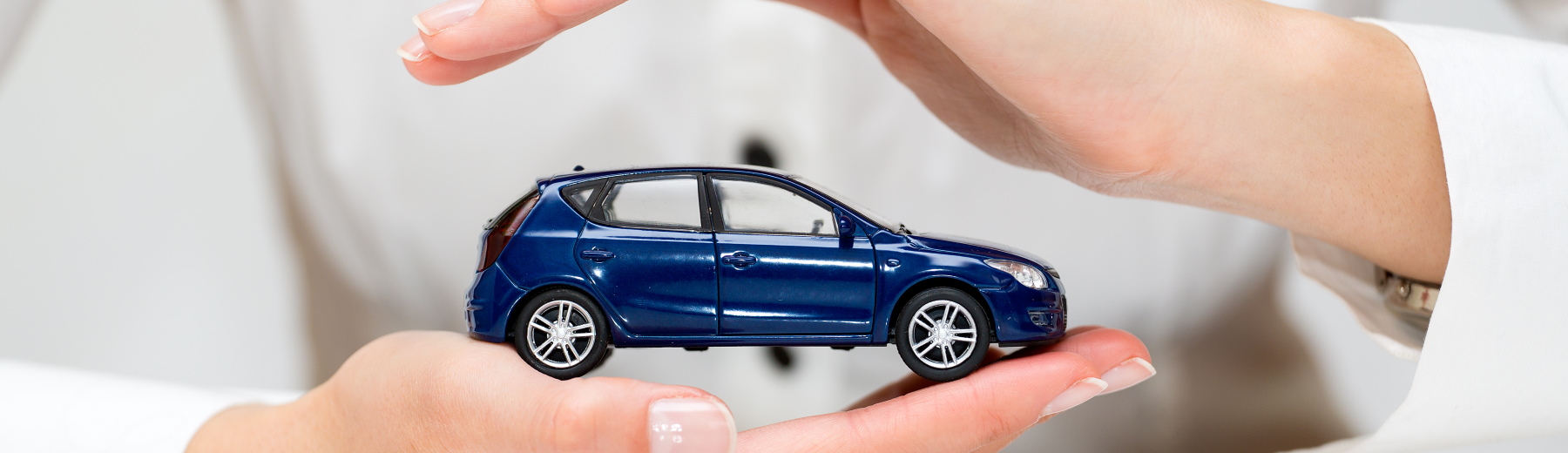 receptionist with headset and business people in background